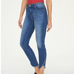 "Modern Tulip Hem Skinny Ankle Jeans"