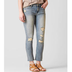 "Mid-Rise Ankle Skinny Stretch Cotton Jean"