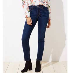 "Curvy Soft Skinny Full Length Jeans In Luxe Dark Wash - Blue"
