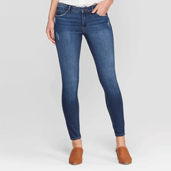 "Women's Mid-Rise Rayon-Blend Fabric Skinny Jeans "
