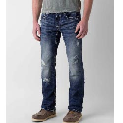 "Three Straight Stretch Fabric Jeans"