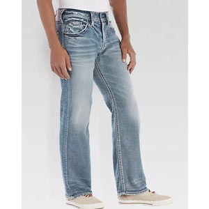 "Classic Five-Pocket Silver Jeans Co. Zac Light Wash Jeans"